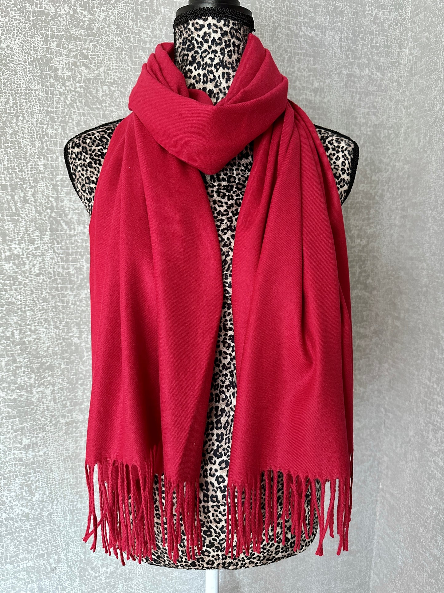 Luxury Pashmina Scarf - Berry