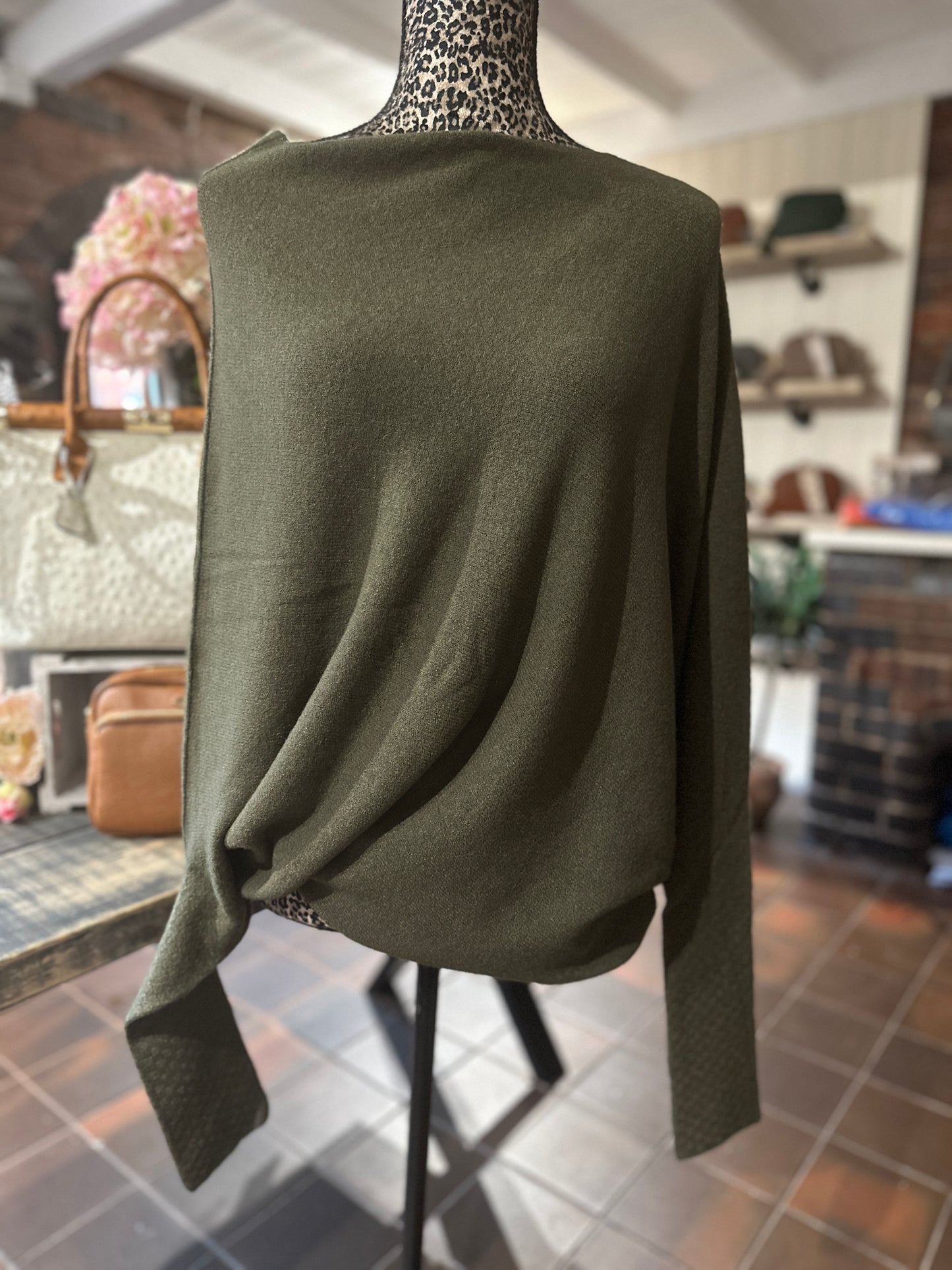 Dark Green Asymmetric Jumper