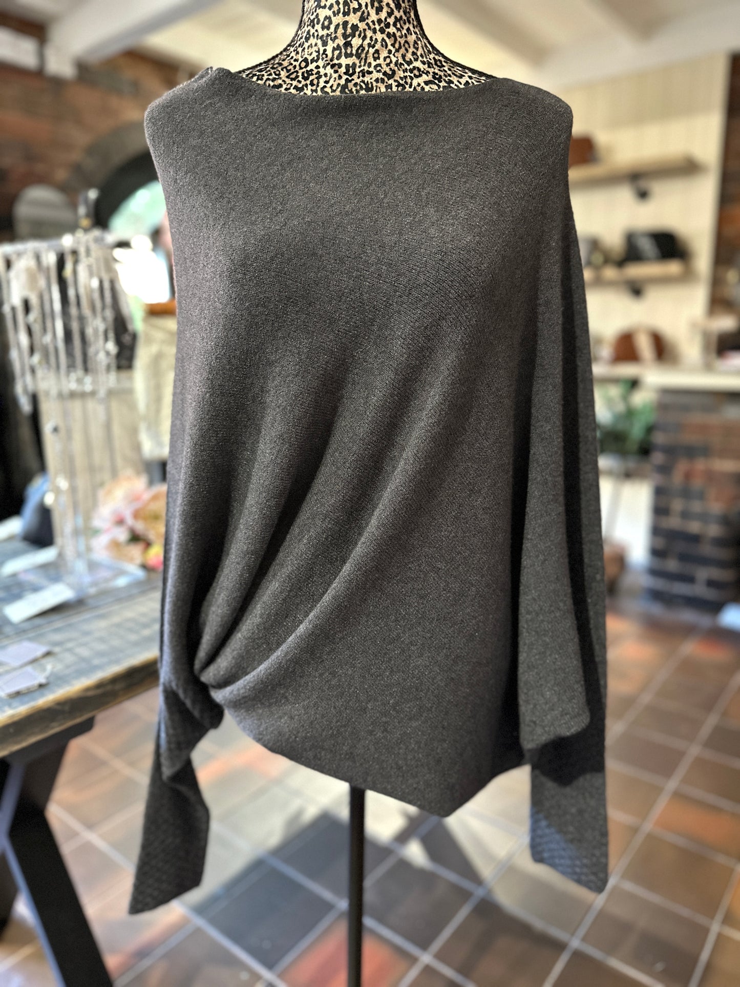 Charcoal Asymmetric Jumper