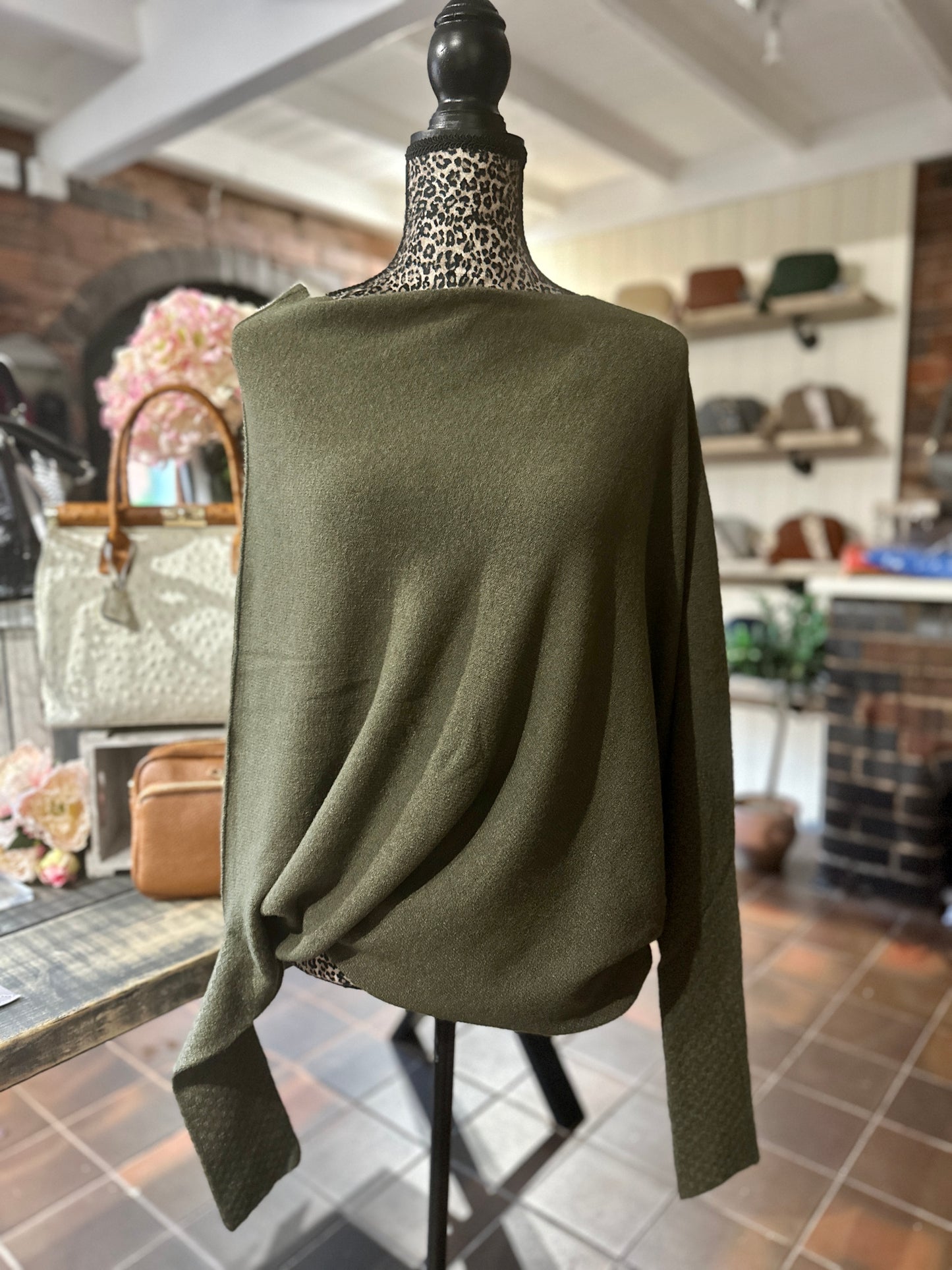 Dark Green Asymmetric Jumper