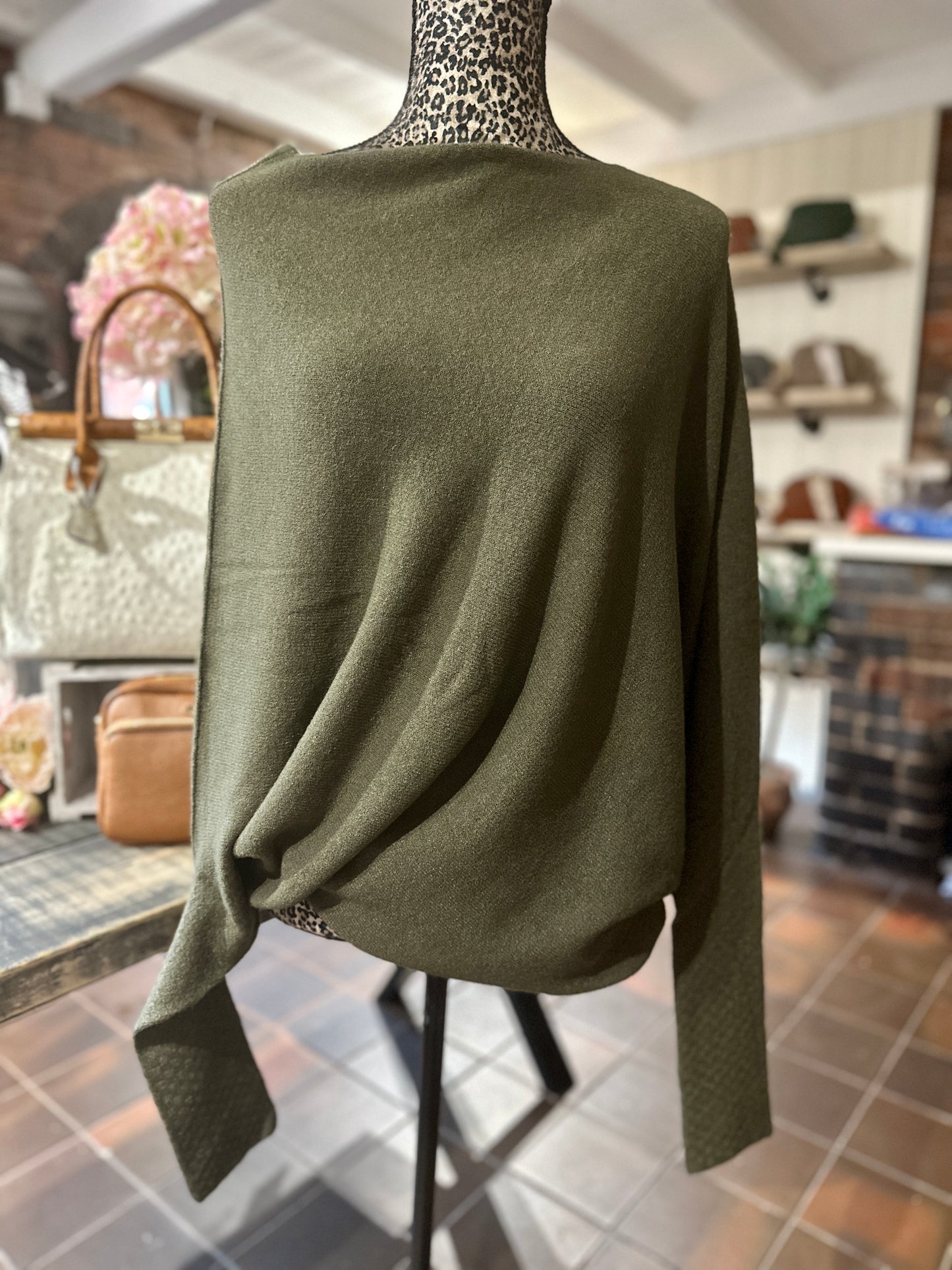 Dark Green Asymmetric Jumper