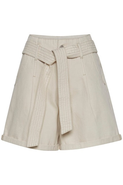 Byoung High Waisted Mom Shorts, Beige