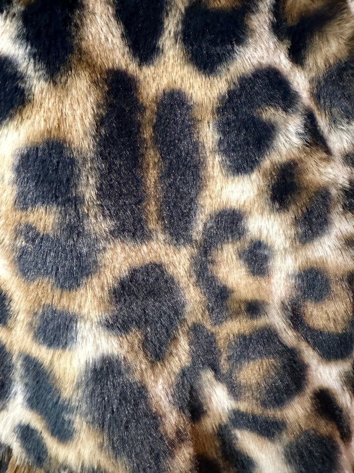 Reversible Leopard Print Puffer, Gold