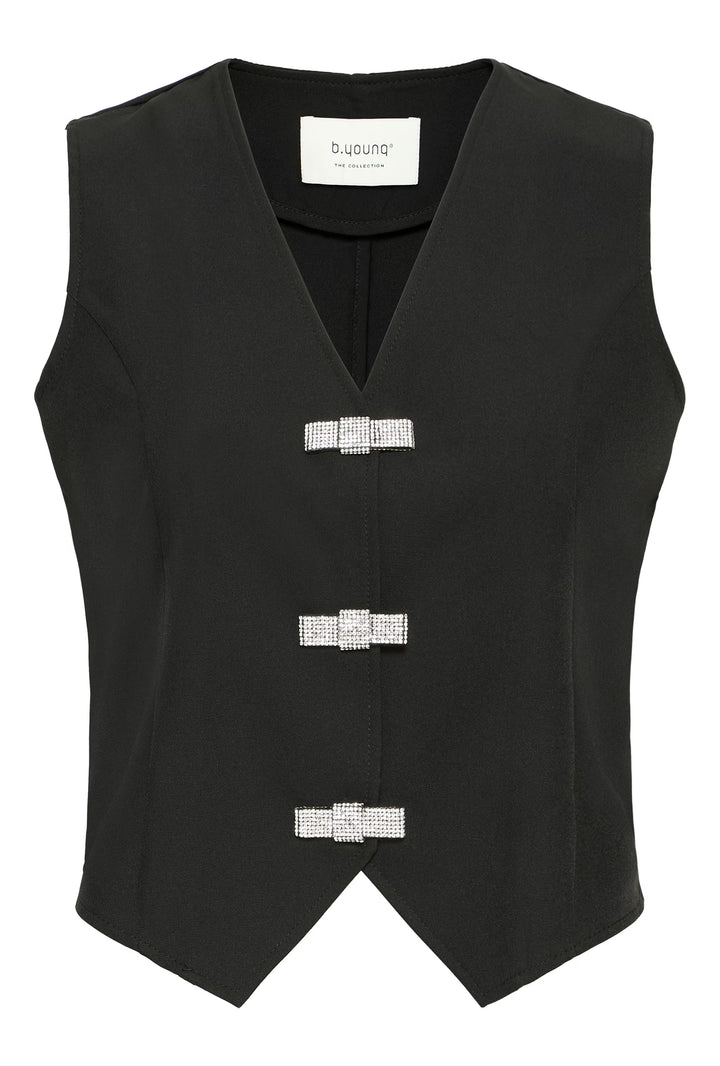 Byoung sparkly bow waistcoat