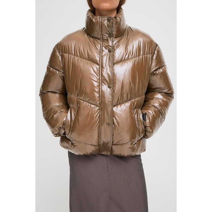 Byoung Glossy Walnut Puffer Jacket