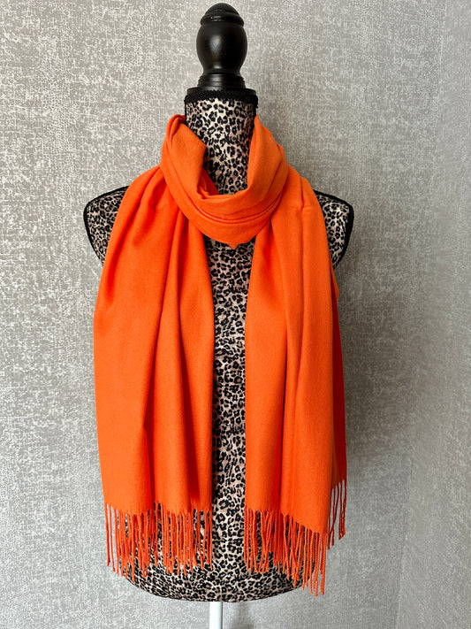 Luxury Pasmina Scarf - Orange