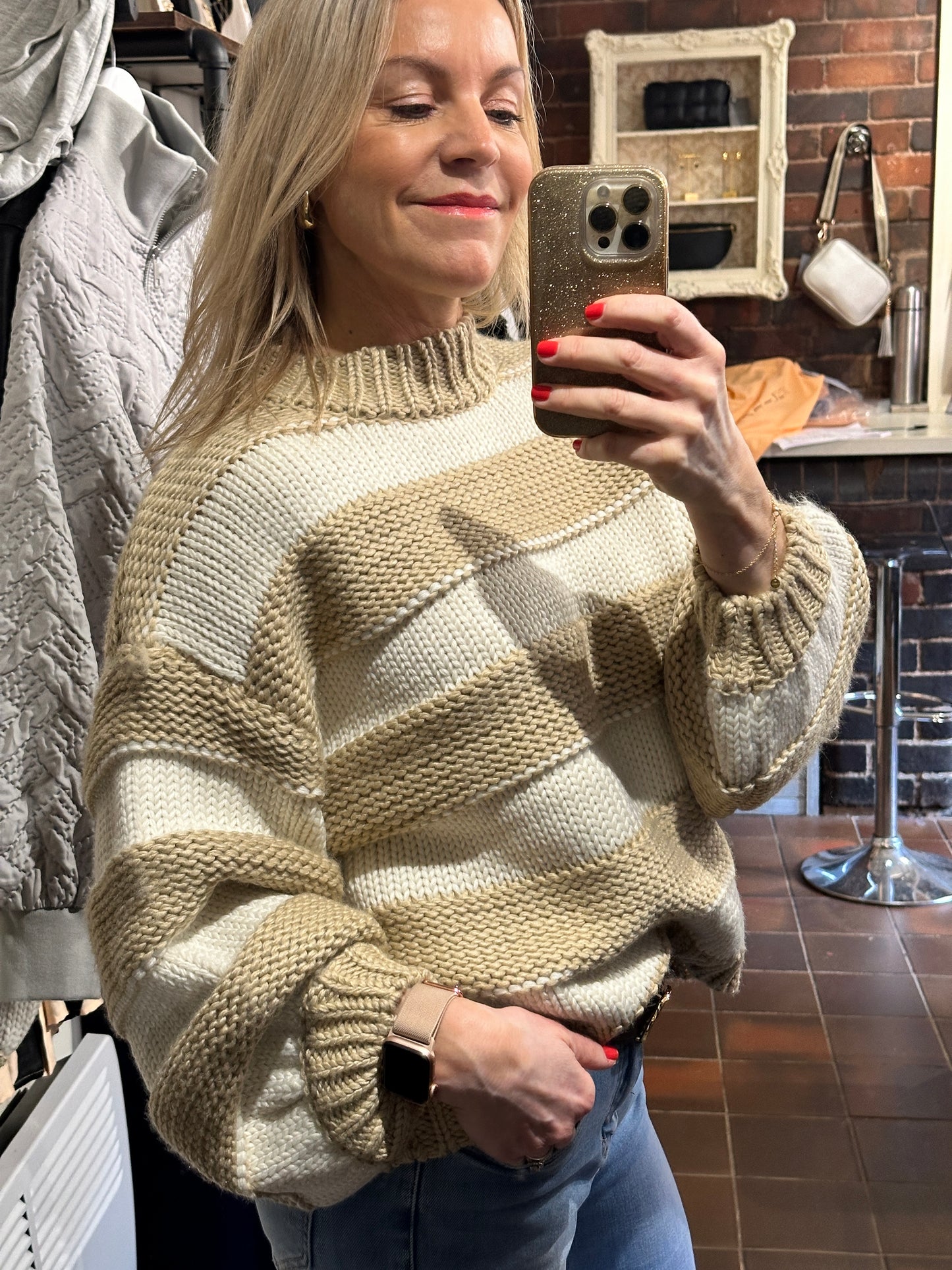 Byoung BYNOEMI Striped sweater WAS £59.99