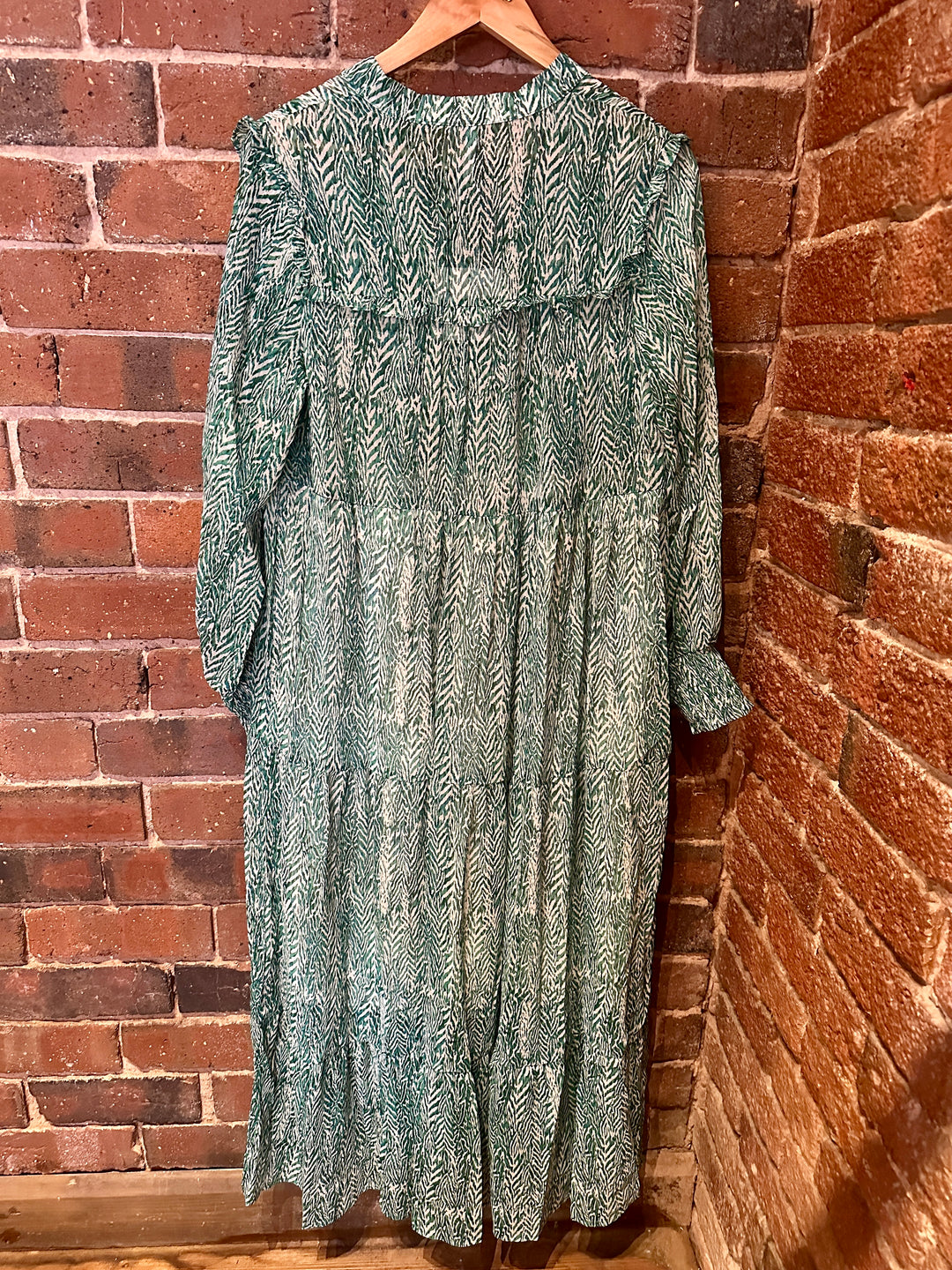 Green Geo Shirt Dress