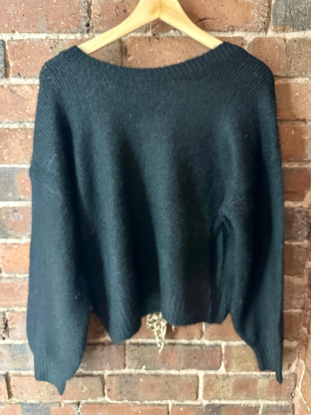 Black bow back jumper