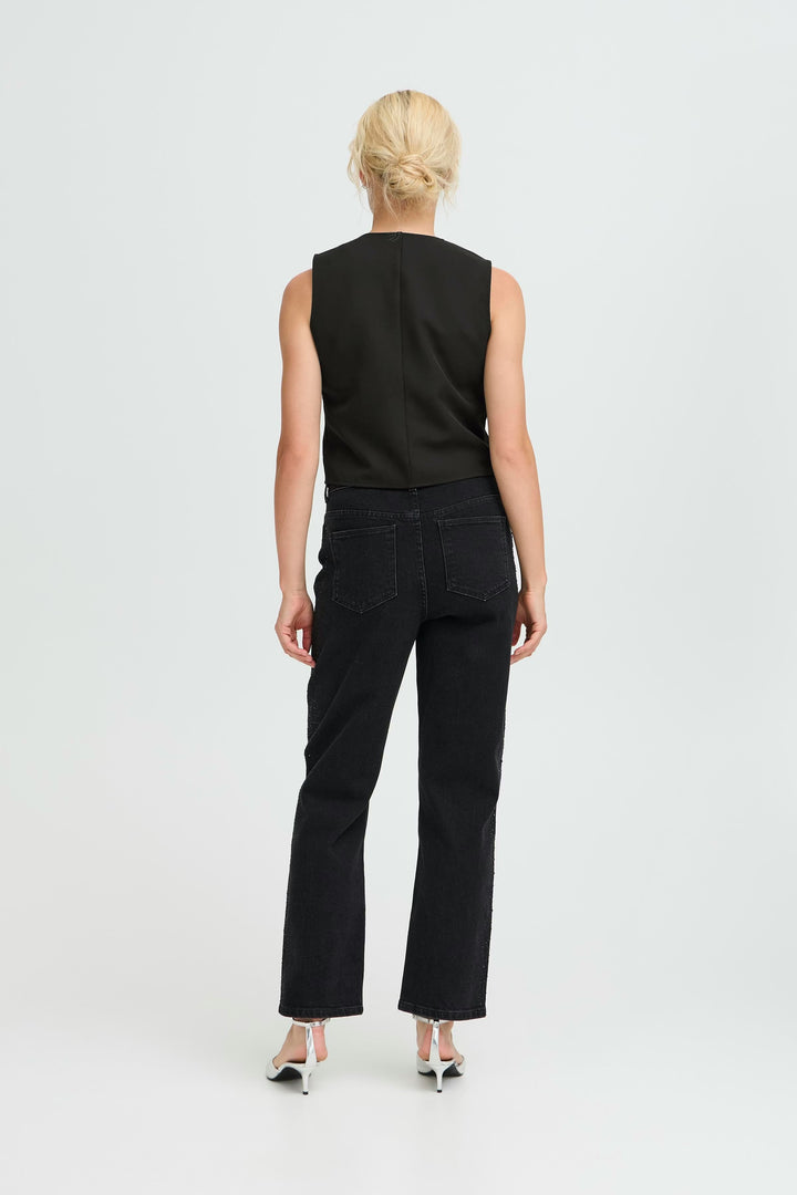 Byoung sparkly bow waistcoat