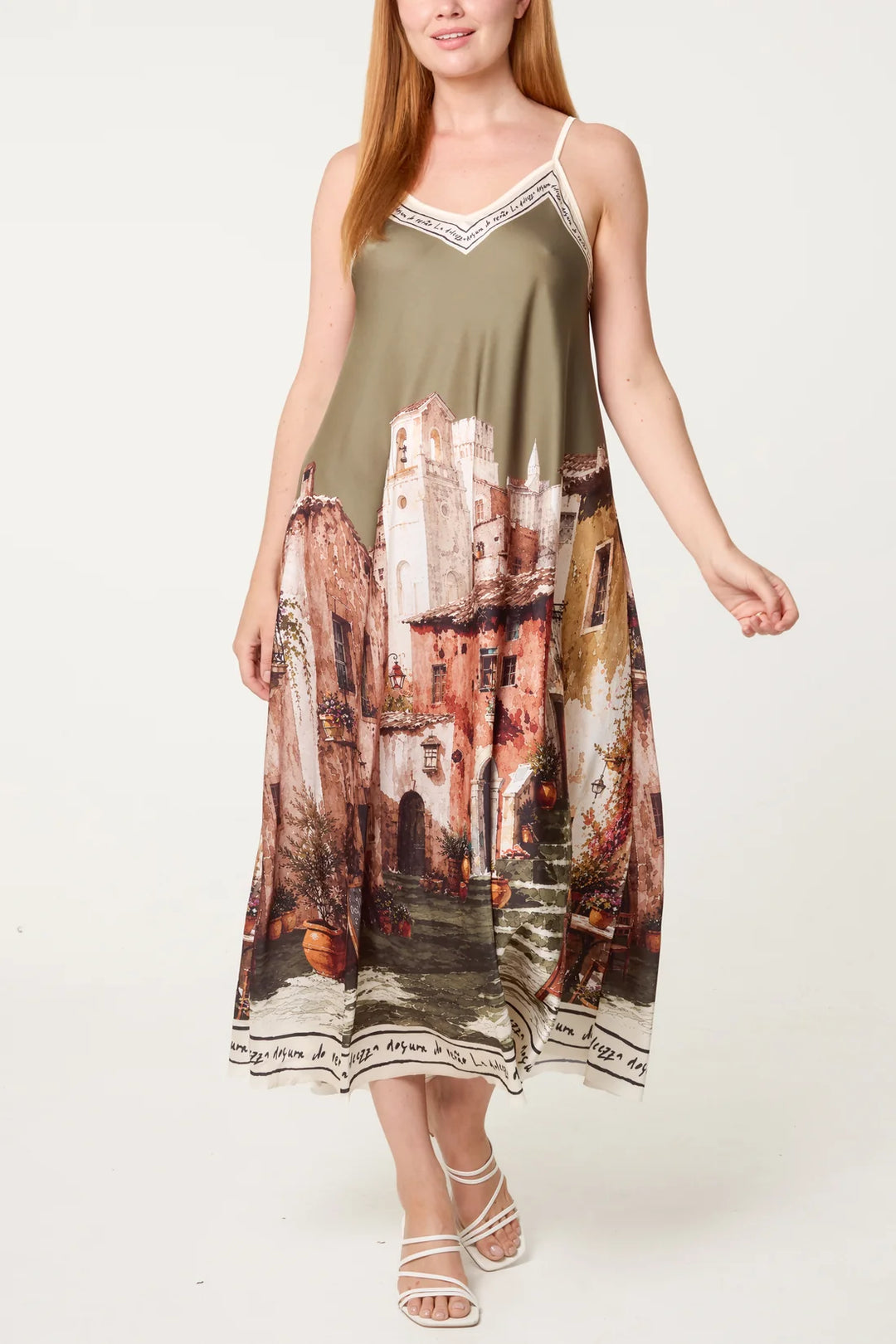 Italian Village Dress, Multi Colours