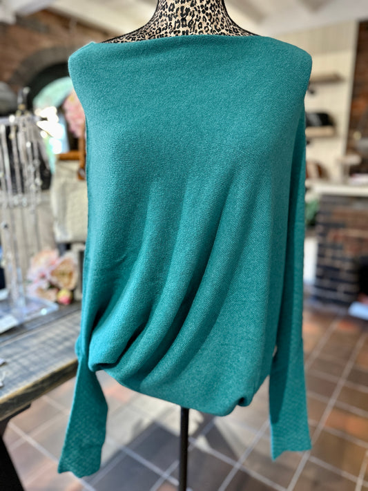 Teal Asymmetric Jumper