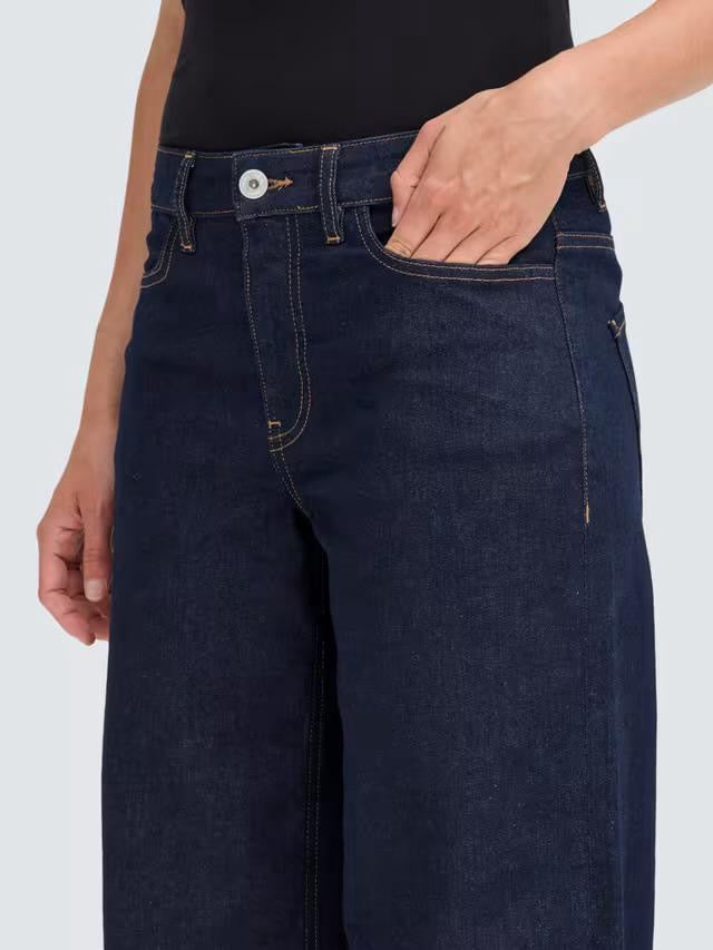 ICHI Twiggy Wide Jeans, dark denim