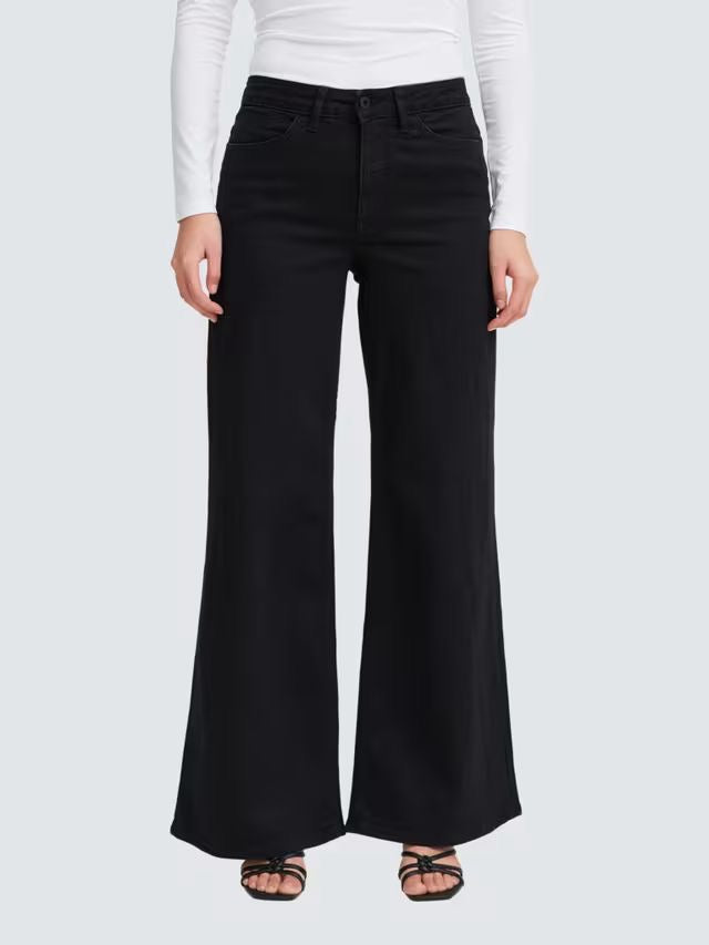 ICHI Twiggy Wide Jeans, black