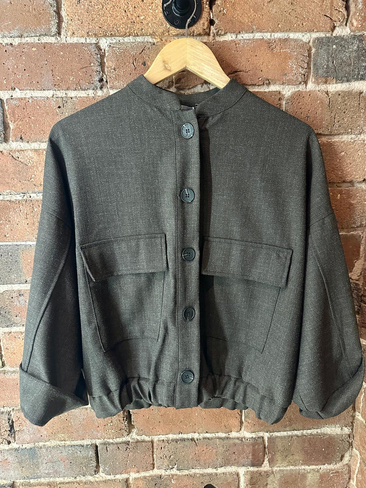Chocolate utility jacket