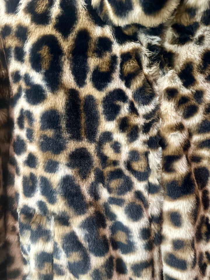 Reversible Leopard Print Puffer, Gold