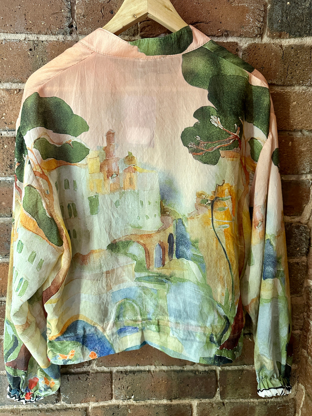 Watercolour Zip up Jacket, pink