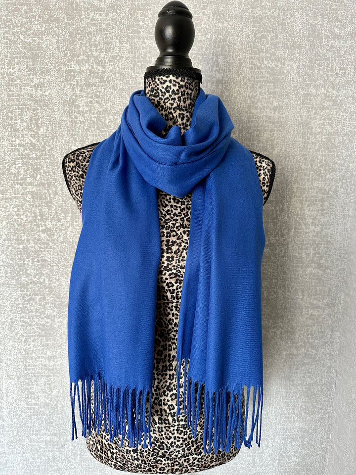 Luxury Pashmina Scarf - Blue