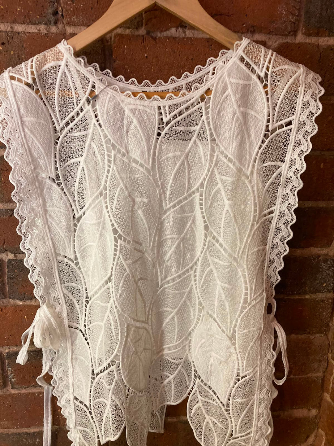 White lace short set