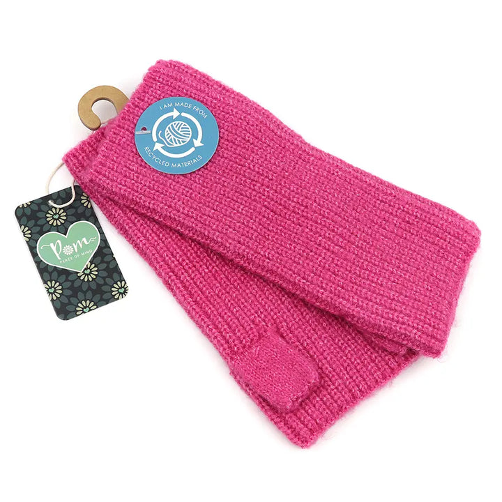 Pom Recycled Fingerless Gloves, various colours