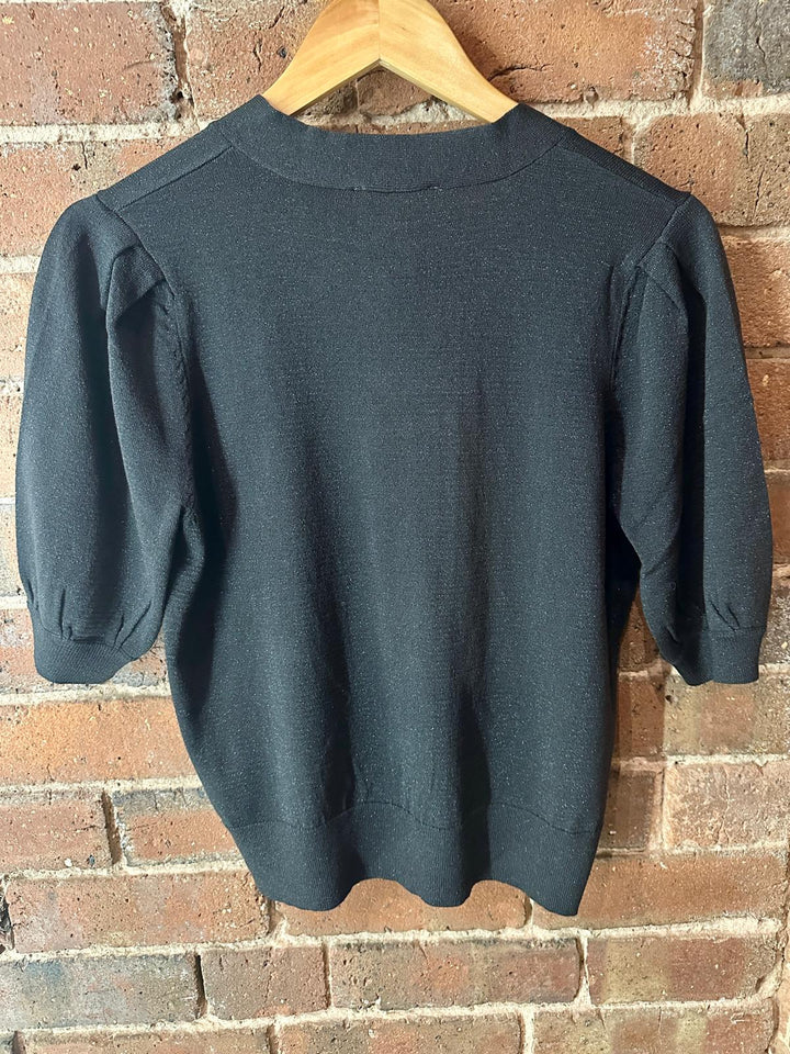 Byoung Black Bow Tie Top