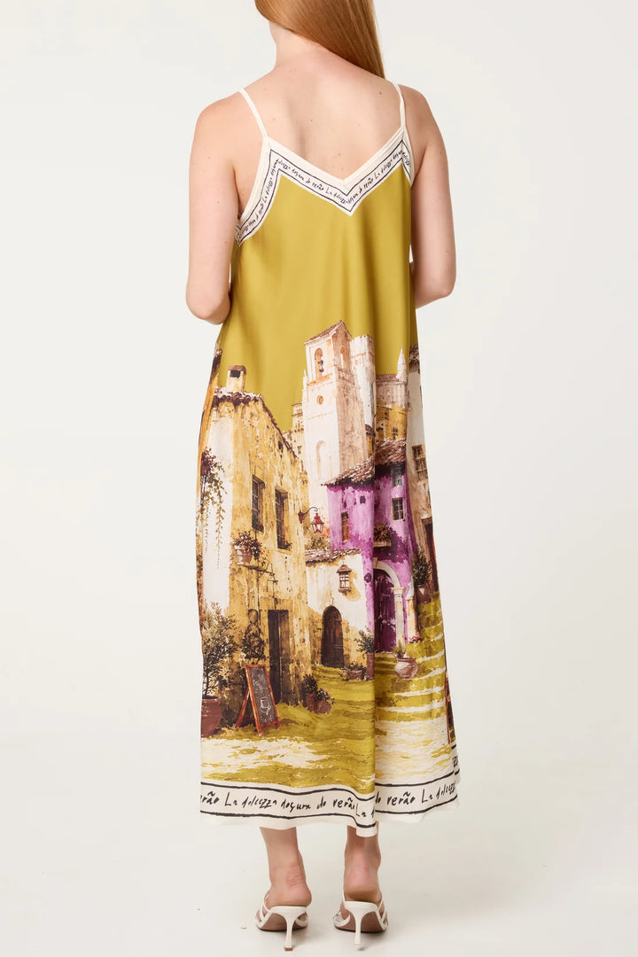 Italian Village Dress, Multi Colours