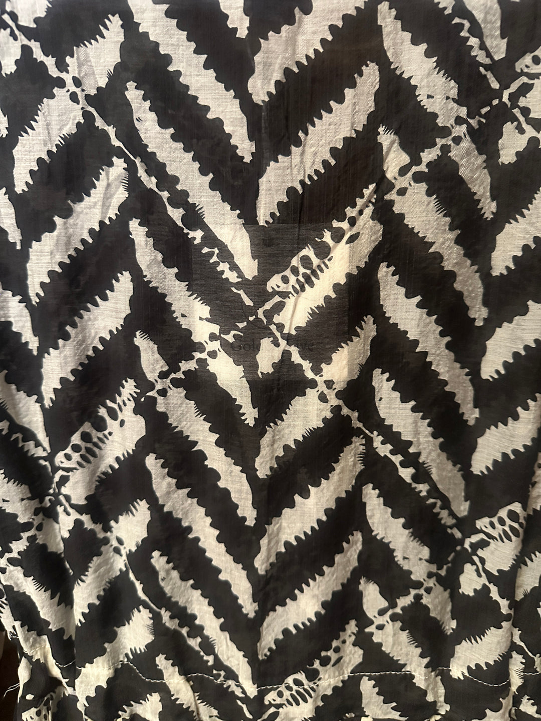 Black & Cream Geo Shirt Dress