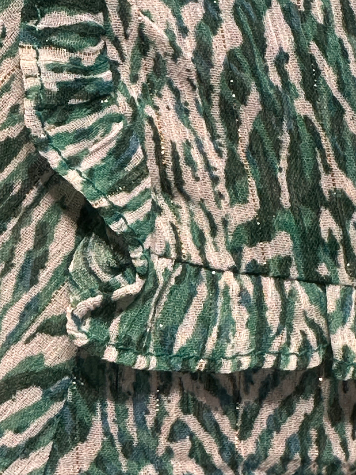 Green Geo Shirt Dress