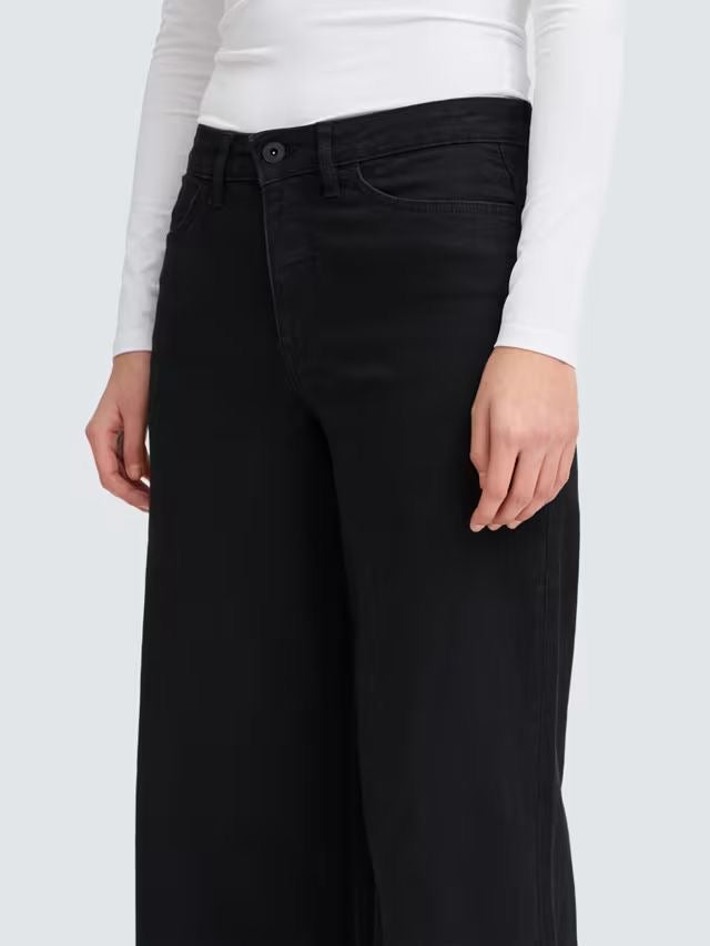 ICHI Twiggy Wide Jeans, black