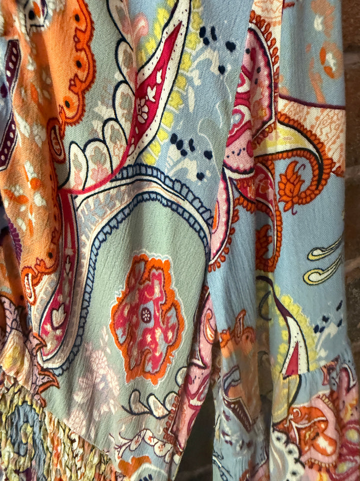 Blue Paisley Smock Dress