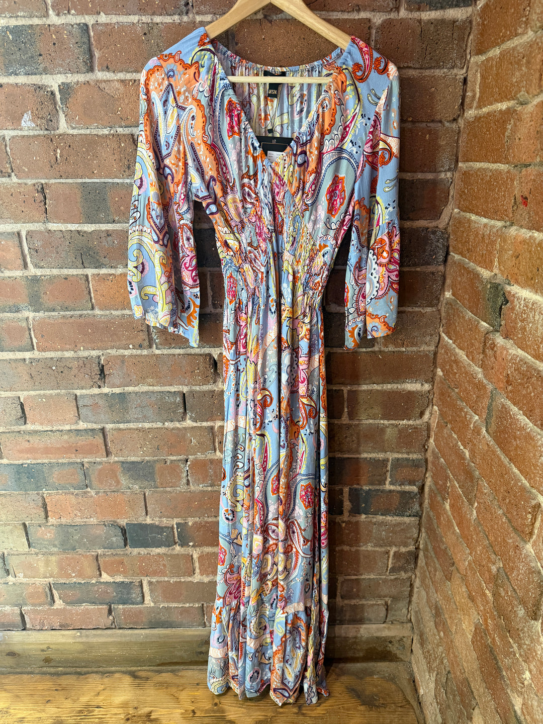 Blue Paisley Smock Dress