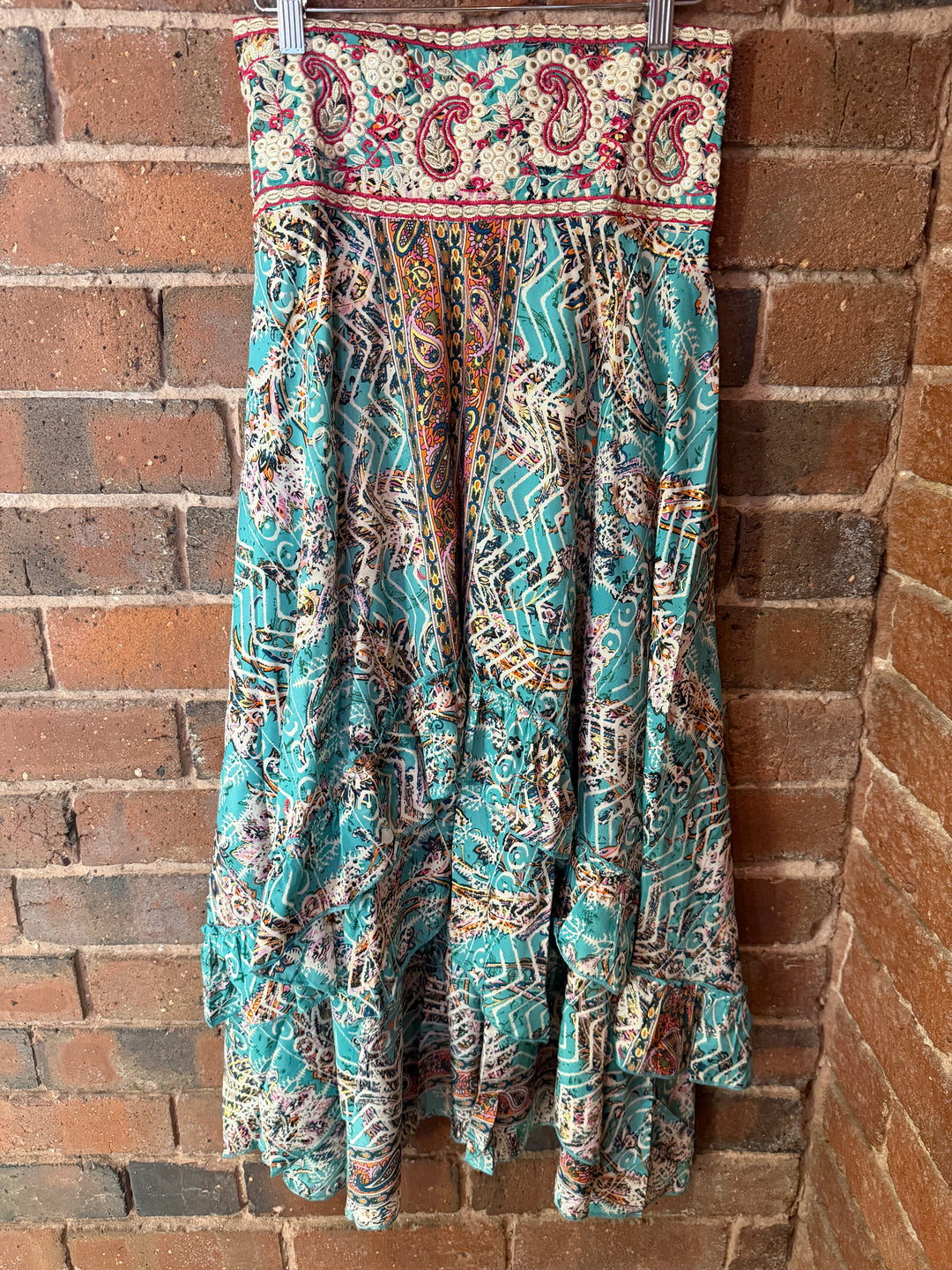 Turquoise Tiered Skirt