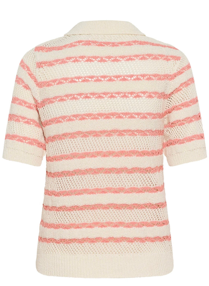 Saint Tropez Rosetta Pullover, Stripe Blooming Dahlia