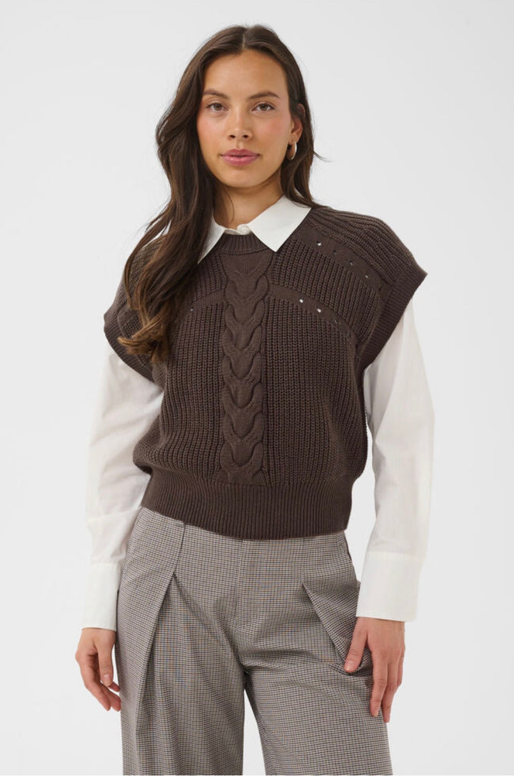 Saint Tropez Trune Vest, Chocolate Brown