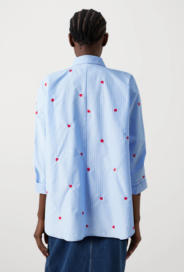 Only OnlNew Heart Shirt, Blue/Red