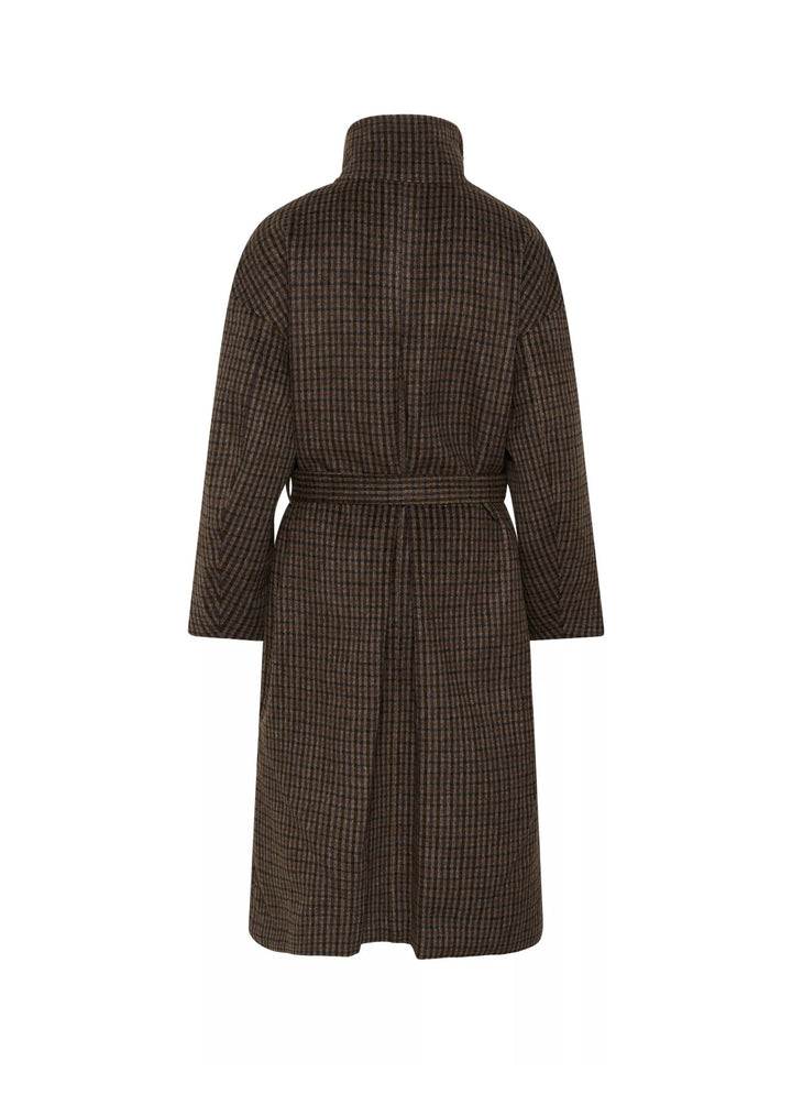 Saint Tropez Silja Coat, Tan Brown Check