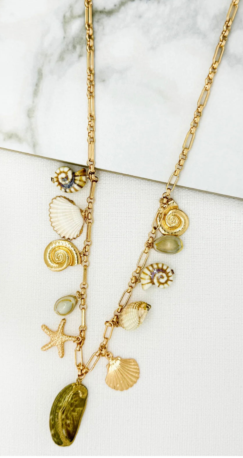 Envy Long Mixed Shell Necklace