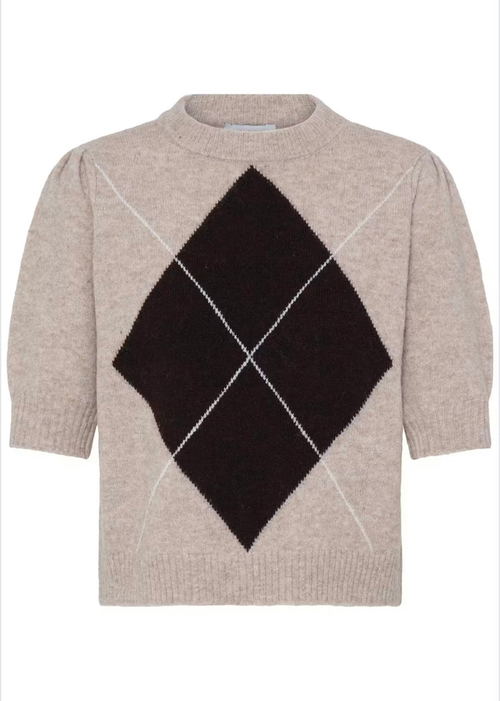 Byoung Byosmilla SS Jumper, Humus Argyle