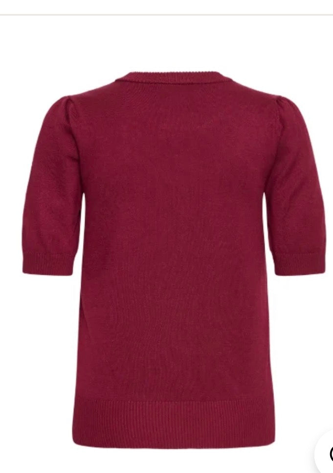 Ichi IHLuls Puff SS Jumper, Rhododendron