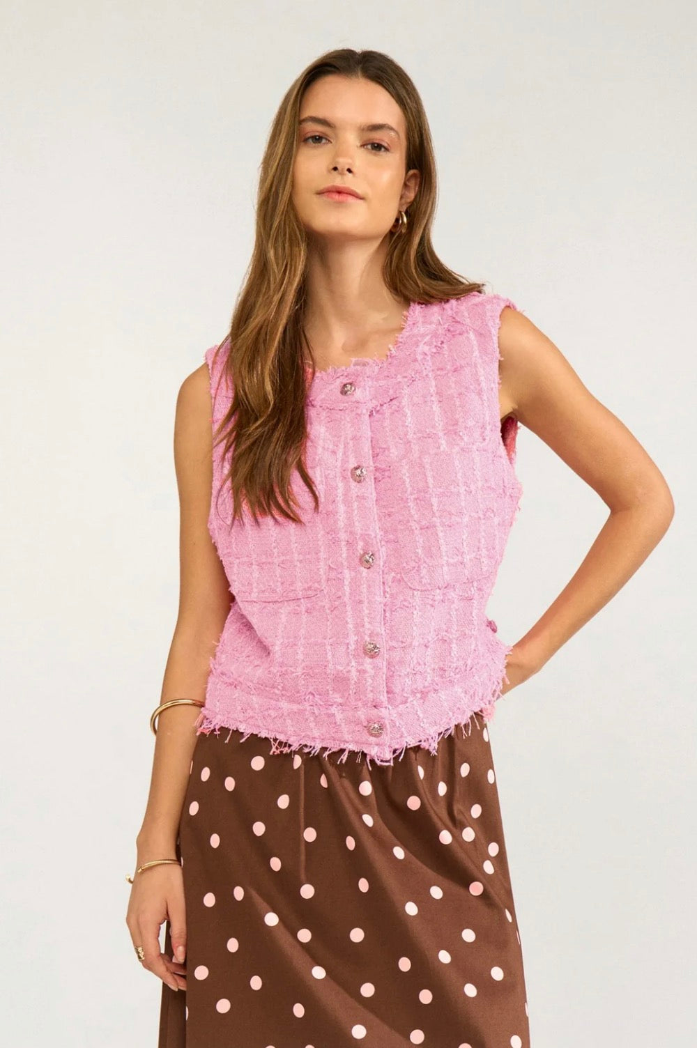 Numph Nukamilla Vest, Prism Pink