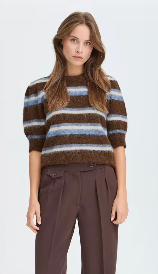 Byoung BYmilou SS Jumper, Potting Soil Stripe