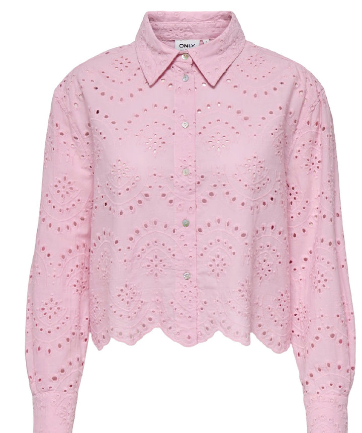 Only Valais Long Sleeve Shirt, Pink Lady