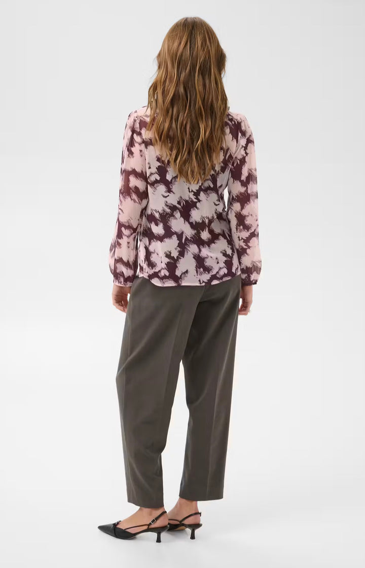 Saint Tropez Lilja LS Shirt, Winetasting/Shadow Blooms