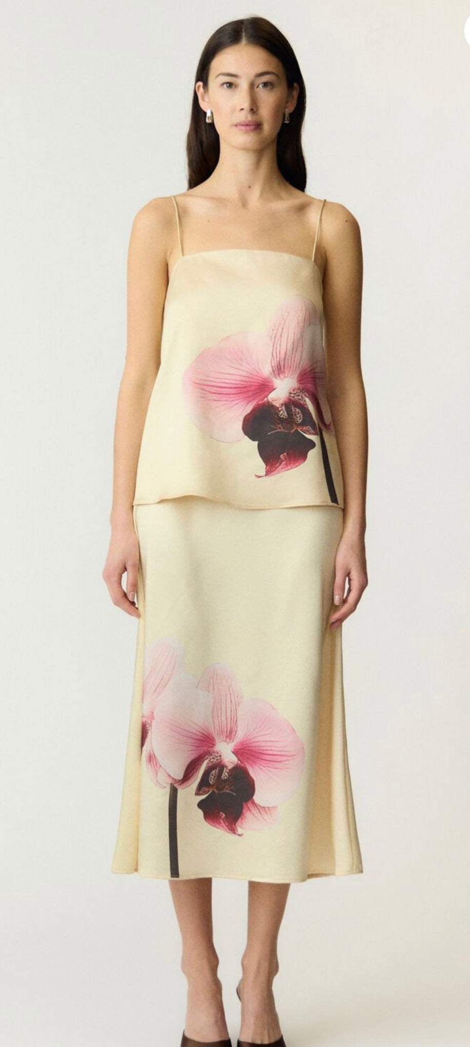 YAS Yasorchida Satin Singlet Top, Anise Flower