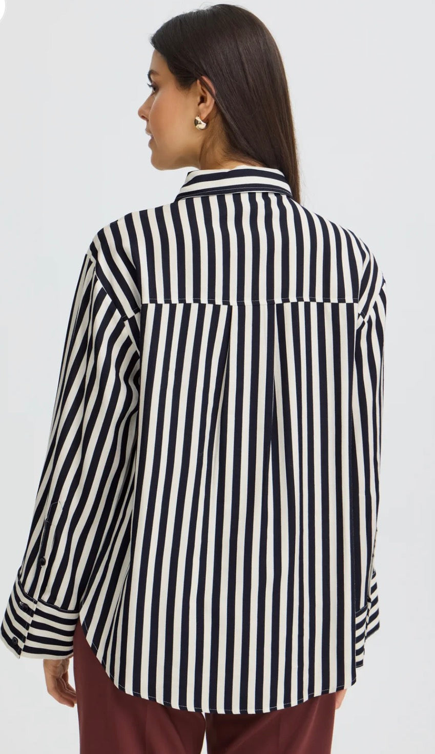 Fransa Fralday Shirt, Salute Whisper White Stripe