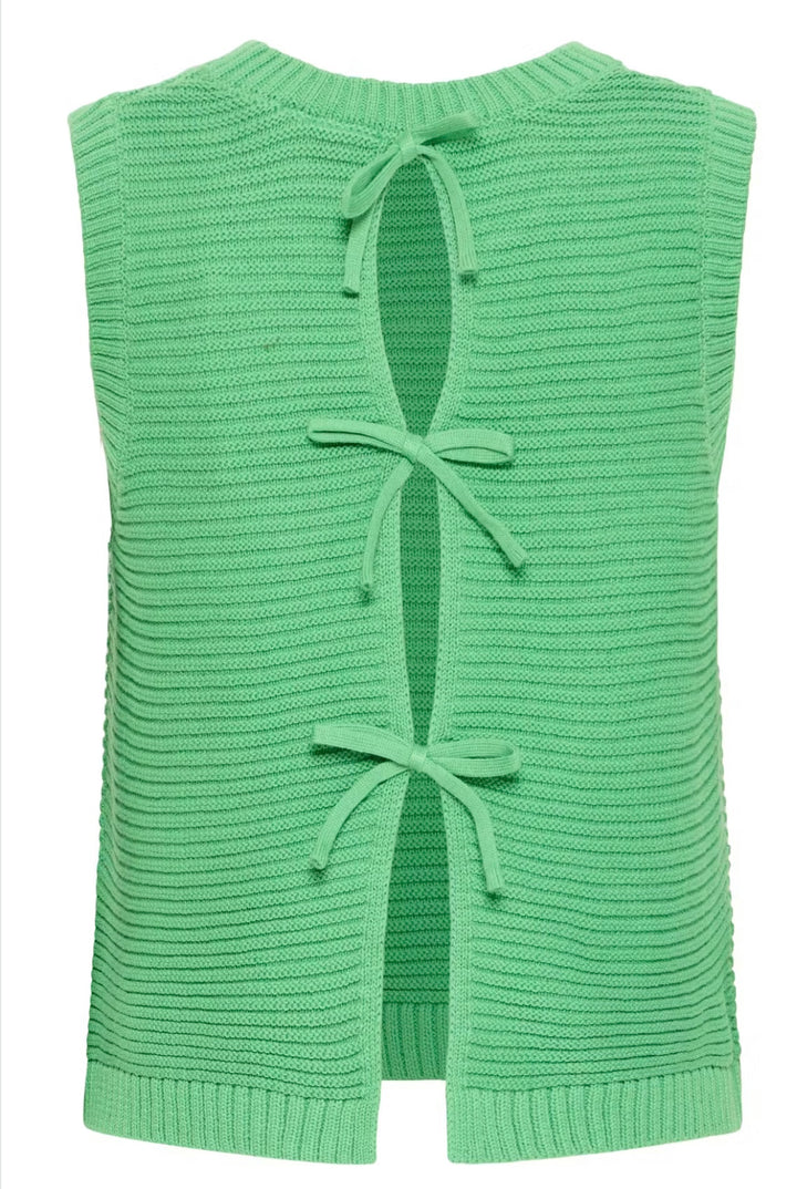 Ichi IhDotties Knit Vest, Greenbriar