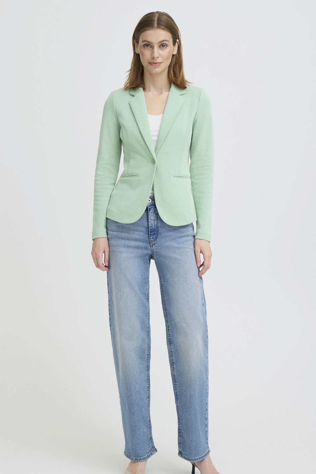 Ichi Kate Blazer Pique, Light Grass