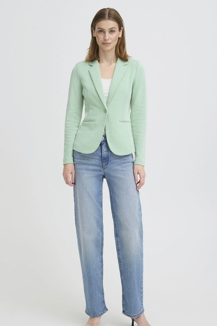 Ichi Kate Blazer Pique, Light Grass