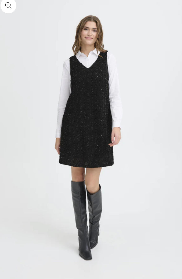 Ichi Ninky Textured Shimmer Dress