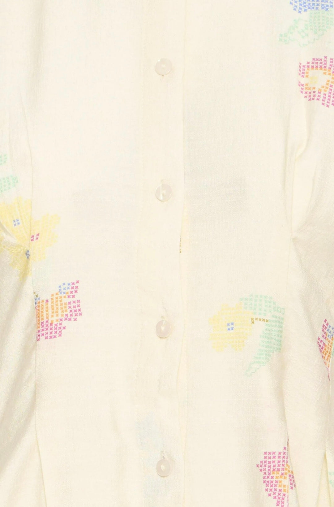 Ichi Ginni Shirt, Cross Stitch Flowers